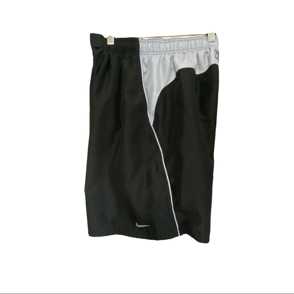 Nike Swim Trunks Mens Black Gray Mesh Lined Shorts Sz M

4162 / F
